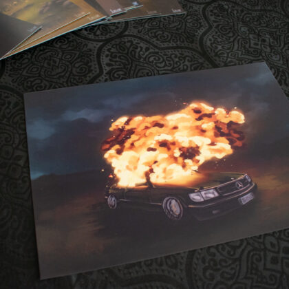 Burning Car – Tirage limité A4
