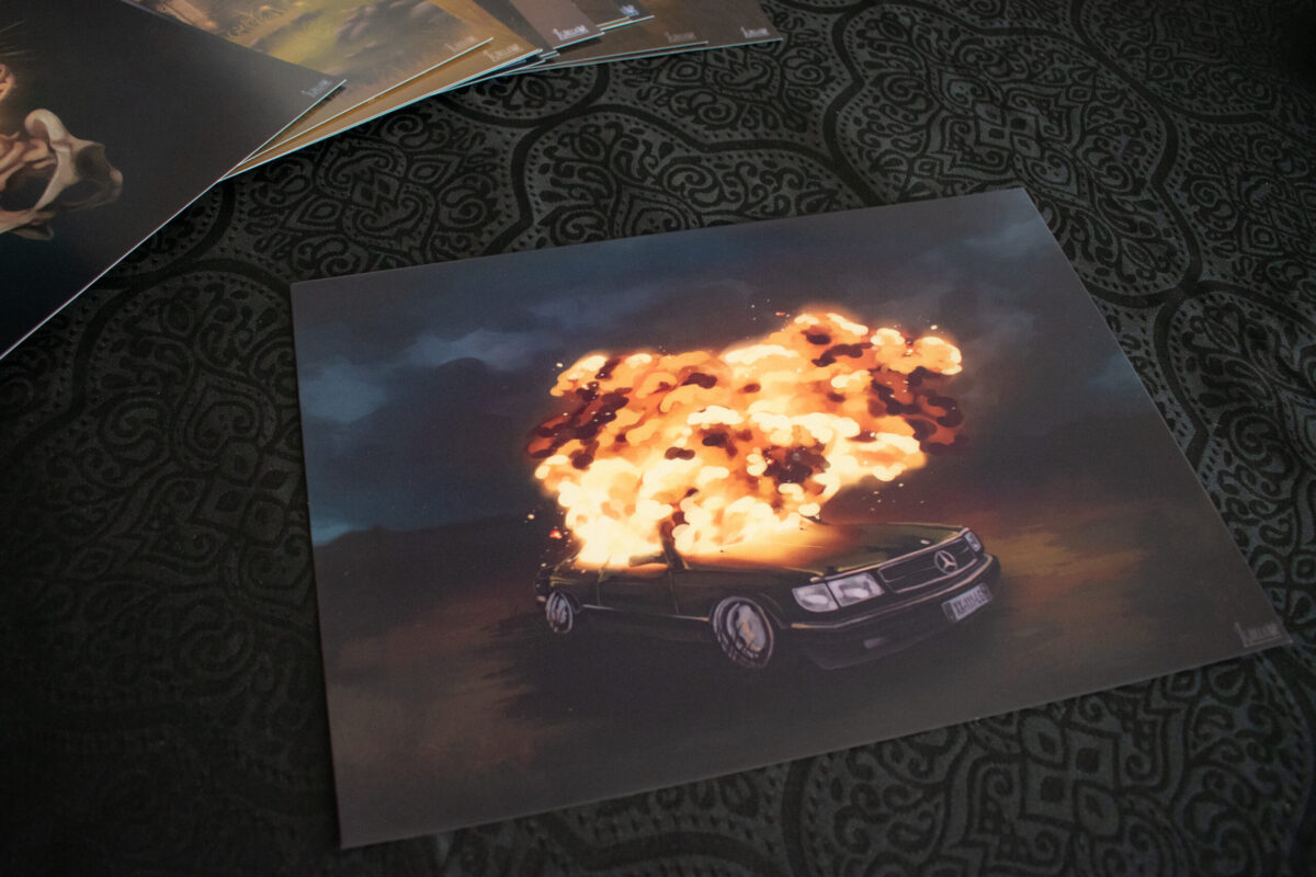 Burning Car A4