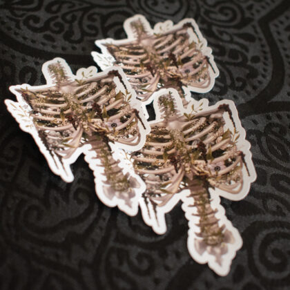 Sticker – “Floral Ribcage”