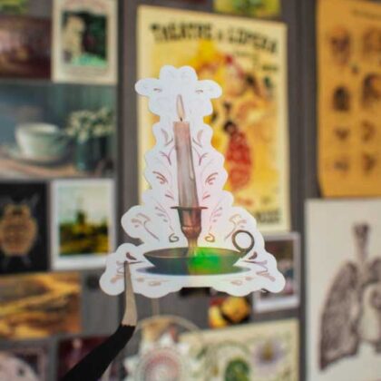 Sticker holographique - "Candle"